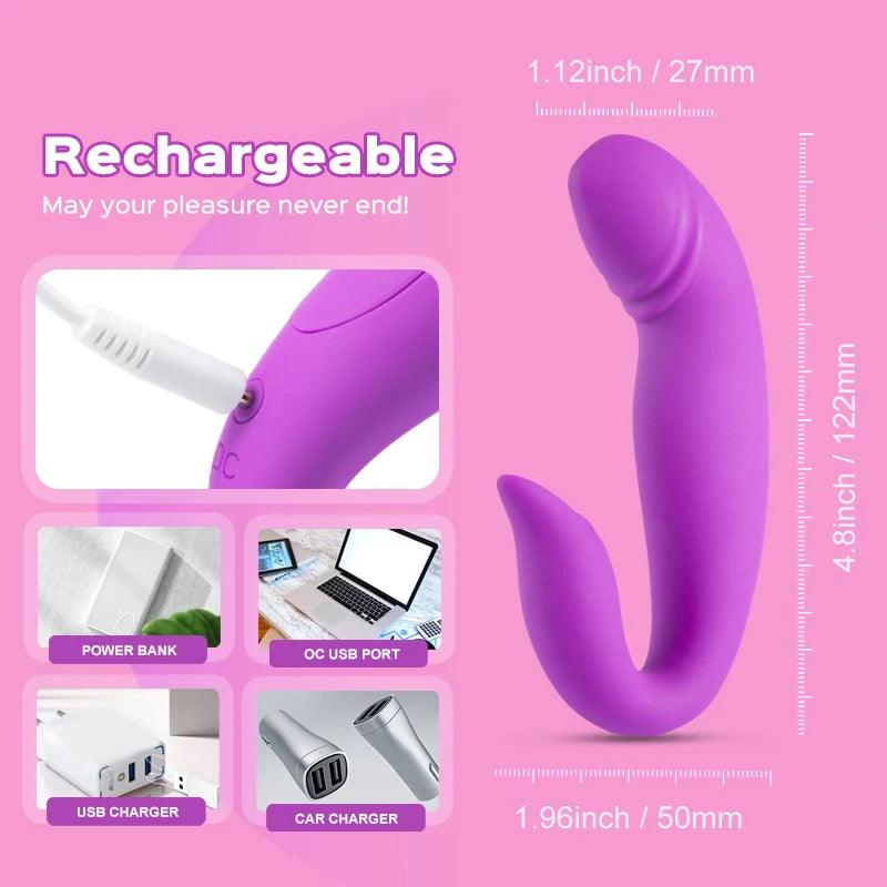 Dolphin Dual Motor Rolling G-Spot & Clitoris Vibrator - Ultimate Pleasure Experience - Sexdoll.Sex