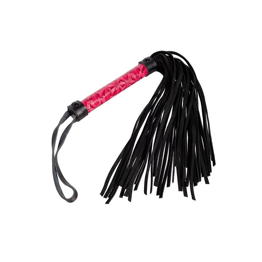 Domme - Pink Leather Flogger for Sensual Impact Play and BDSM Pleasure - Sexdoll.Sex