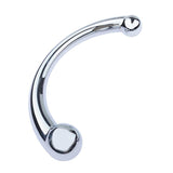 Double Head Curve Shape Stainless Steel G-Spot Prostate Massager - Sexdoll.Sex