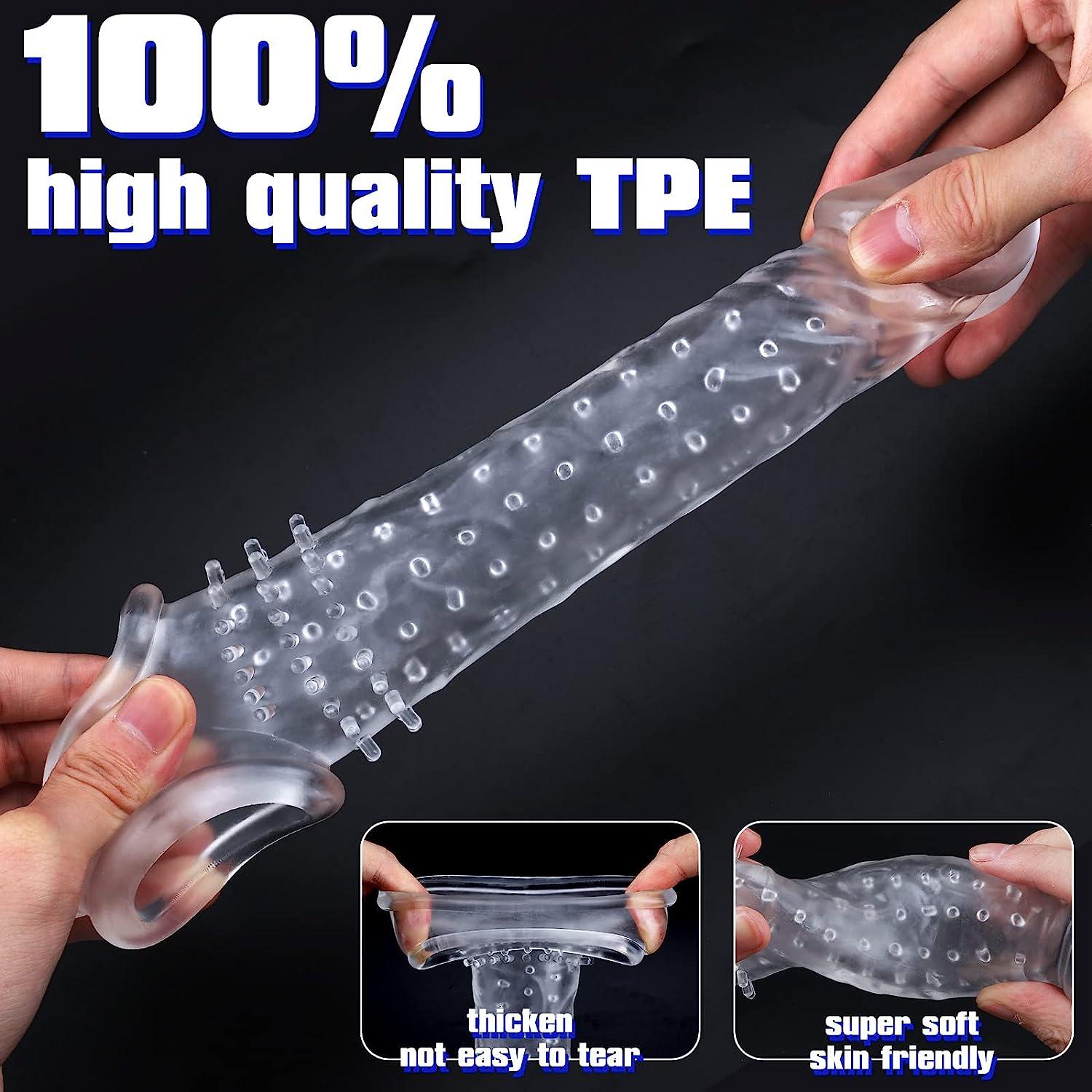 Dovelo Reusable Penis Sleeve - Thick Textured Extender - Sexdoll.Sex