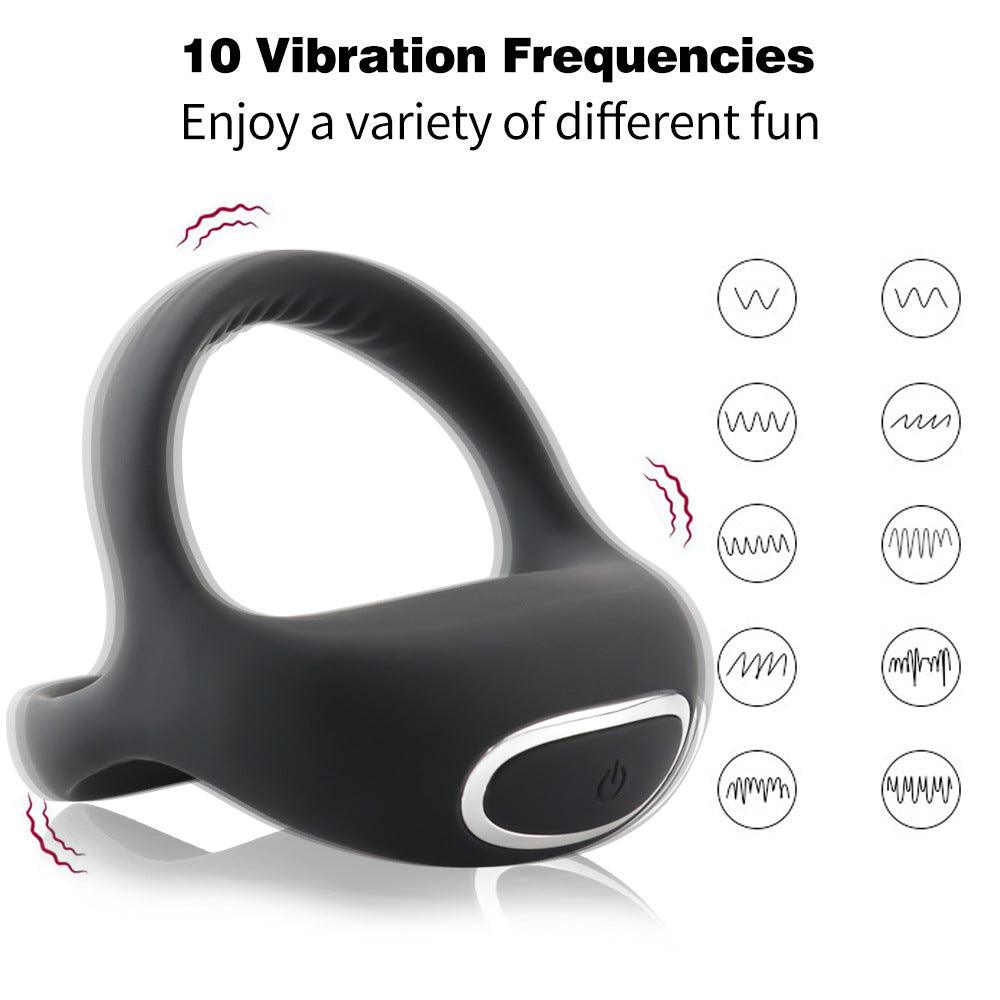 Dual Silicone Vibrating C-Ring with Remote - Sexdoll.Sex