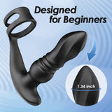 Ellis 7 Thrusting Vibrating Drill Spirals with Double Cock Rings Prostate Massager - Sexdoll.Sex