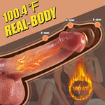 Energetic 9 Vibrating, 3 Thrusting, 3 Swinging Dildo with Heating Function - Remote Control, Suction Cup - Sexdoll.Sex