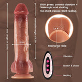 Energetic 9 Vibrating, 3 Thrusting, 3 Swinging Dildo with Heating Function - Remote Control, Suction Cup - Sexdoll.Sex