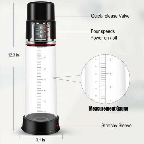 Enhance Performance - Automatic Transparent 4-Suction Male Penis Pump - Sexdoll.Sex