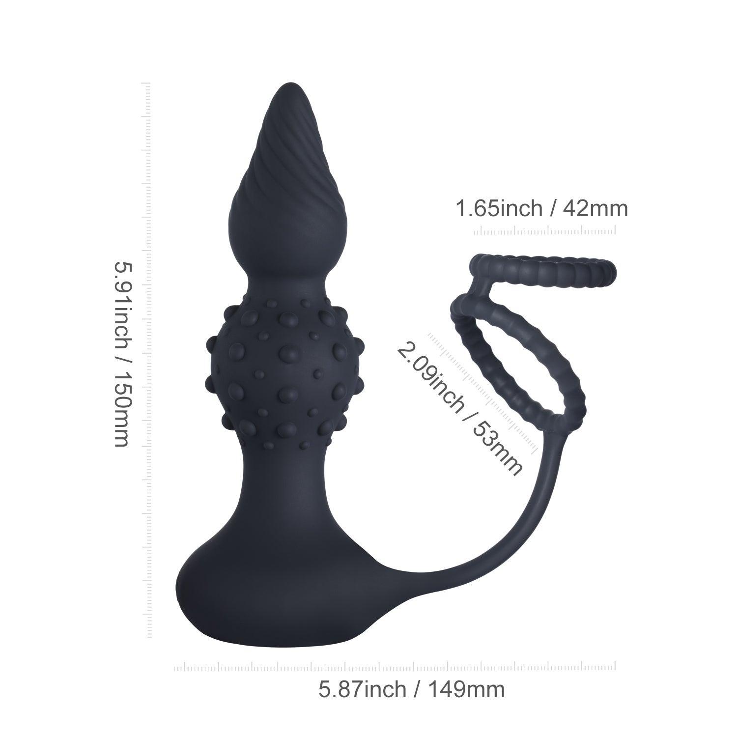 Enhance Your Intimate Moments with IZA Anal Vibrator and Silicone Cock Ring - Sexdoll.Sex