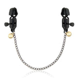 Erotic Chained Nipple Clamps with Gold Bells - Sexdoll.Sex