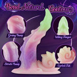 Experience Vibrant Pleasure with the Zane 7.48-Inch Bendy Snail Silicone Rainbow Dildo - Sexdoll.Sex