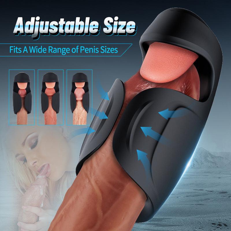 Explorer - Licking Vibrating 2-In-1 Adjustable Male Glans Trainer - Sexdoll.Sex