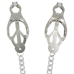 Extreme Pinch Chained Metal Clover Nipple Clamps - INTENSE Nipple Play - Sexdoll.Sex