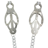 Extreme Pinch Chained Metal Clover Nipple Clamps - INTENSE Nipple Play - Sexdoll.Sex