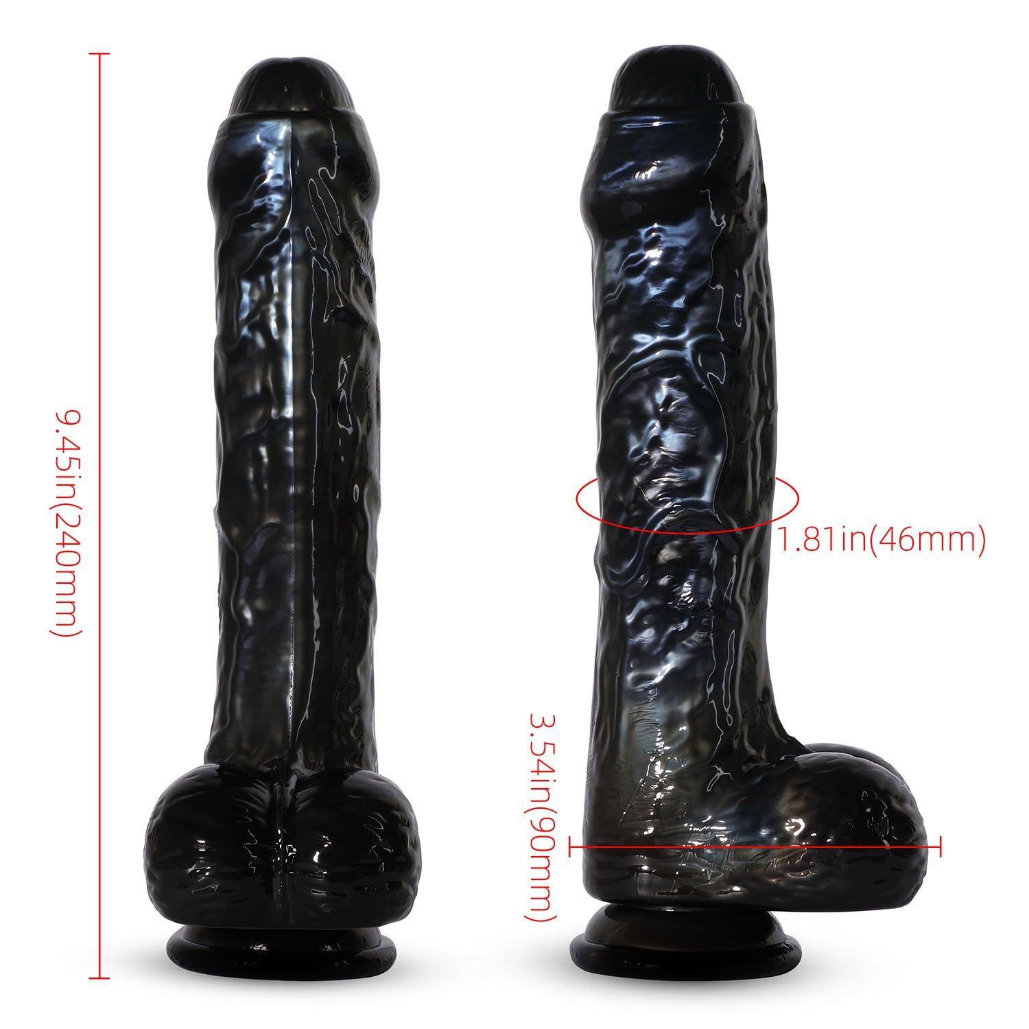 Ezra Black Dildo with Suction Cup - 7-Inch Pleasure Master - Sexdoll.Sex