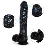 Ezra Black Dildo with Suction Cup - 7-Inch Pleasure Master - Sexdoll.Sex