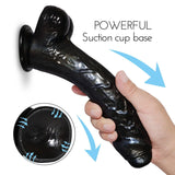 Ezra Black Dildo with Suction Cup - 7-Inch Pleasure Master - Sexdoll.Sex