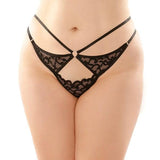 Fantasy Lingerie Jasmine Strappy Lace Thong With Front Keyhole Cut-out - Sexdoll.Sex