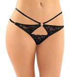 Fantasy Lingerie Jasmine Strappy Lace Thong With Front Keyhole Cut-out - Sexdoll.Sex