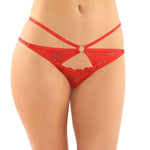 Fantasy Lingerie Jasmine Strappy Lace Thong With Front Keyhole Cut-out - Sexdoll.Sex