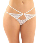 Fantasy Lingerie Jasmine Strappy Lace Thong With Front Keyhole Cut-out - Sexdoll.Sex