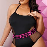 Fantasy Lingerie Pussy Power Mesh Paneled Playsuit - Sexdoll.Sex