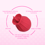 FREE Bhava Rechargeable Flickering Tongue Rose in Red - Add To Cart-Only 1 Free Item per Order - Sexdoll.Sex