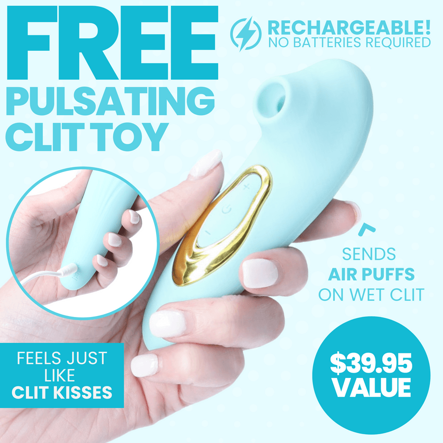 FREE Dolce Silicone Air Pulsating Clit Stimulator in Blue -Only 1 Free Item per Order！ - Sexdoll.Sex