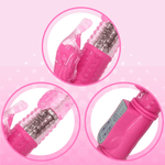 Free Ribbed Rotating Rabbit Vibe in Pink - Only 1 Free Item per Order！ - Sexdoll.Sex