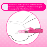 Free Ribbed Rotating Rabbit Vibe in Pink - Only 1 Free Item per Order！ - Sexdoll.Sex