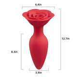 Full Bloom Rose Butt Plug: Safe Silicone Pleasure (8.3 inches) - Sexdoll.Sex