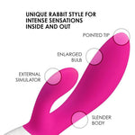 G-Spot & Clitoral Massager - Abbit Vibrator - Sexdoll.Sex