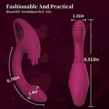 G Spot Dildo Vibrator with 2 Tongue Clit Licker-Women Adult Sex Toys - Sexdoll.Sex