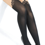 Garter Pattern Nude And Black Pantyhose - Sexdoll.Sex