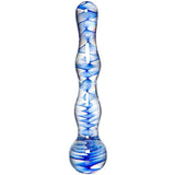 Glacier Glass Ripple Dildo - Wavy Design, Hypoallergenic Borosilicate Glass-6.5 Inch - Sexdoll.Sex