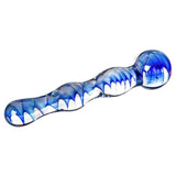 Glacier Glass Ripple Dildo - Wavy Design, Hypoallergenic Borosilicate Glass-6.5 Inch - Sexdoll.Sex