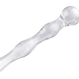 Glacier Glass Ripple Dildo - Wavy Design, Hypoallergenic Borosilicate Glass-6.5 Inch - Sexdoll.Sex