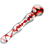 Glacier Glass Ripple Dildo - Wavy Design, Hypoallergenic Borosilicate Glass-6.5 Inch - Sexdoll.Sex