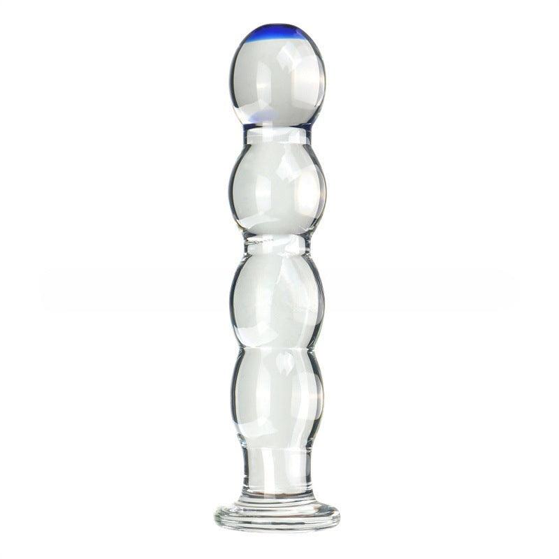 Glass Honey Stick Beaded Dildo - Sexdoll.Sex