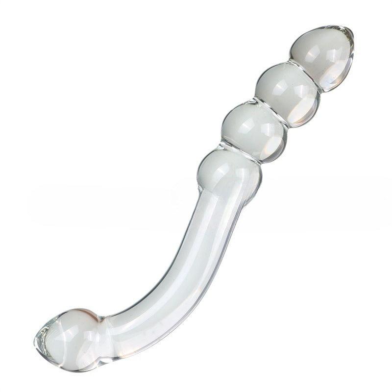 Glass Honey Stick Beaded Dildo - Sexdoll.Sex