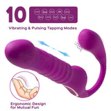 HAZEL Strapless Strap-on Thrusting Dildo G-spot Vibrator Tapping Clit Stimulator - Sexdoll.Sex