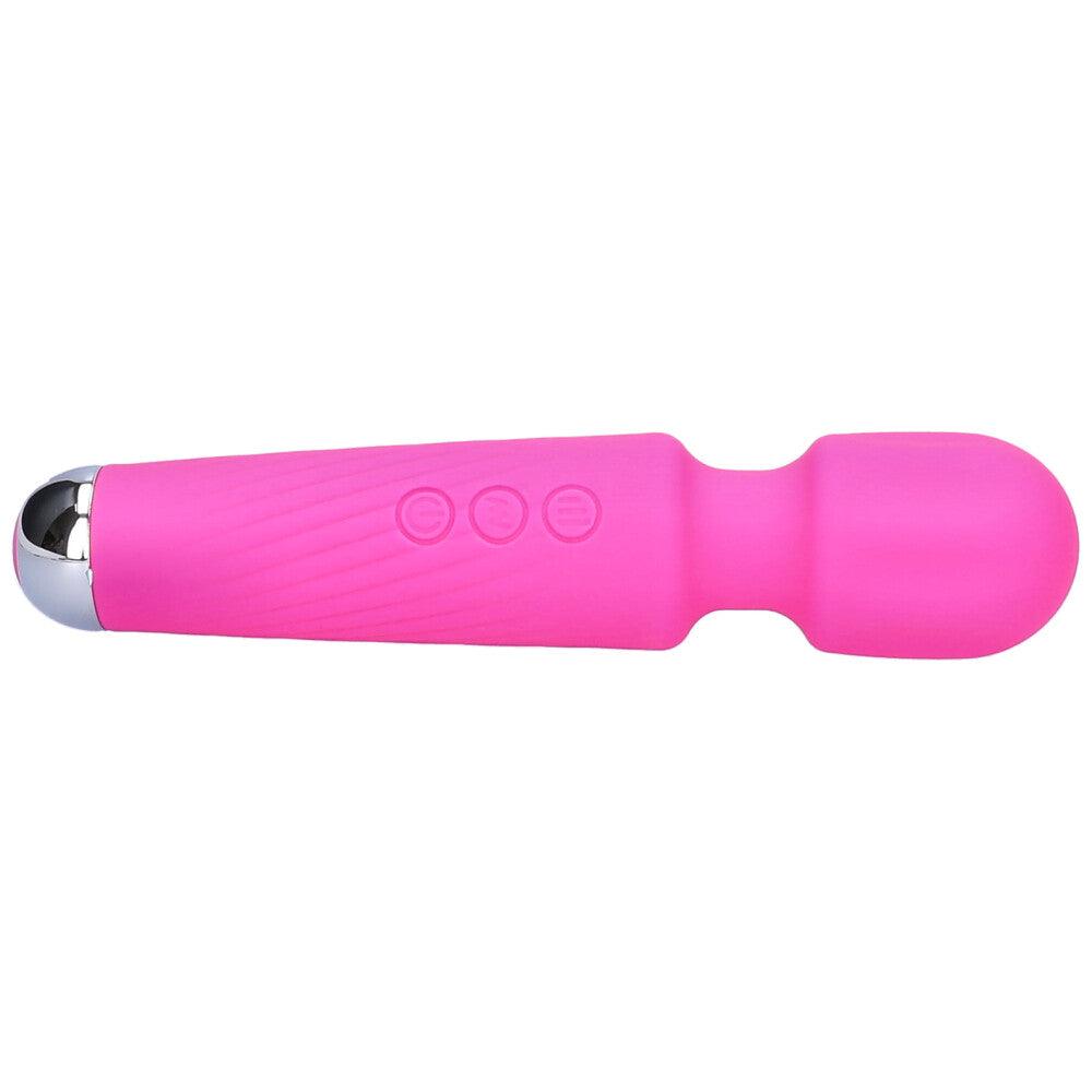 High-Power Silicone Wand Vibrator in Pink (Intense Vibrations!) - Sexdoll.Sex