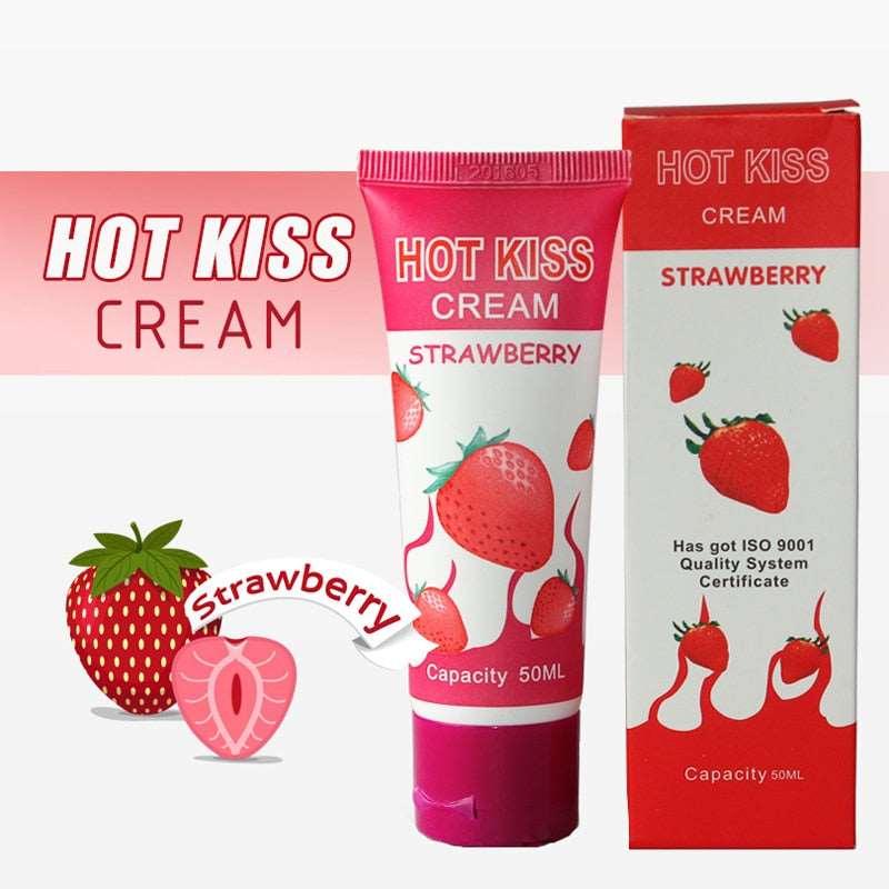 Hot Kiss Strawberry body lubricating cream 1.6oz/50ml - Sexdoll.Sex