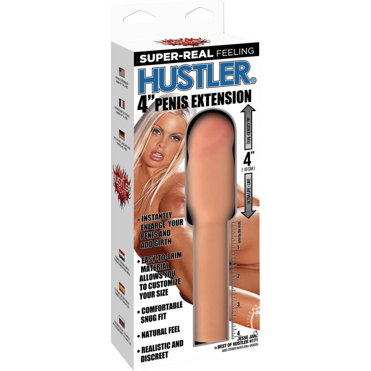 Hustler 4 Inch Penis Extension 8in - Flesh - Sexdoll.Sex