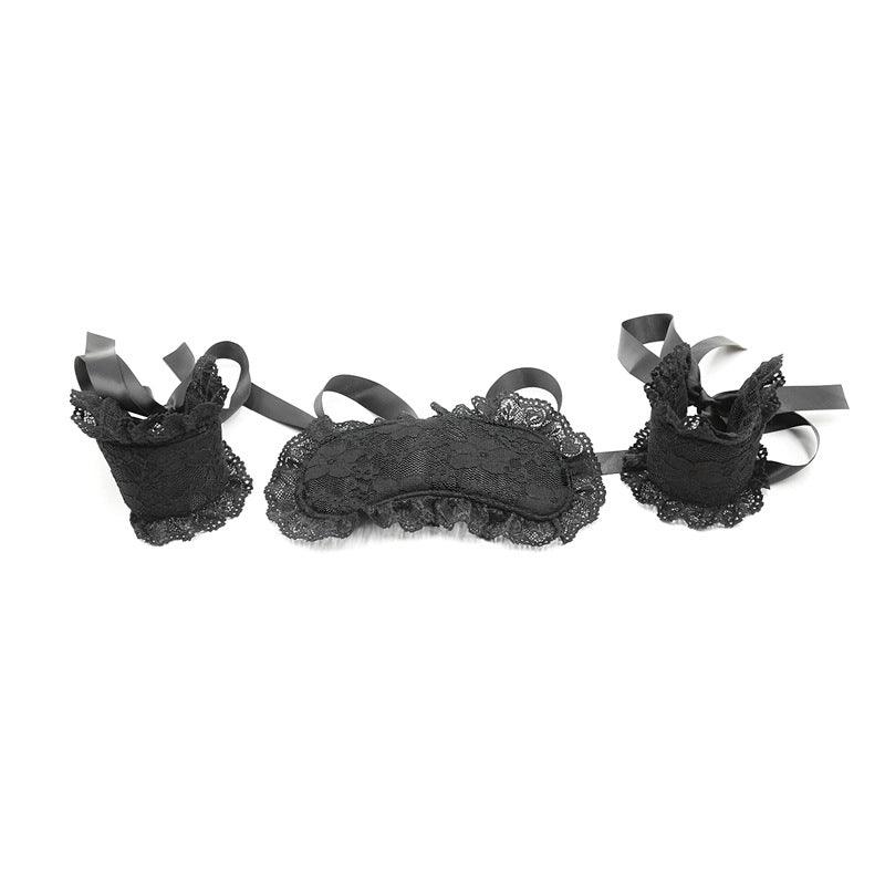 Intimate Bondage Kit For Couples - Silk Lace Blindfold & Cuff Set - Sexdoll.Sex