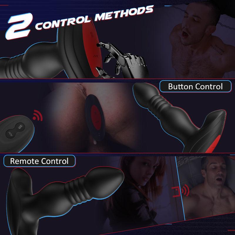 INVADER 3 Thrusting 10 Vibrations Anal Plug with Remote Controller - Sexdoll.Sex