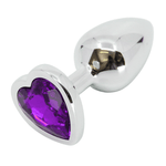 Jeweled Metal Heart Butt Plug - Sexdoll.Sex