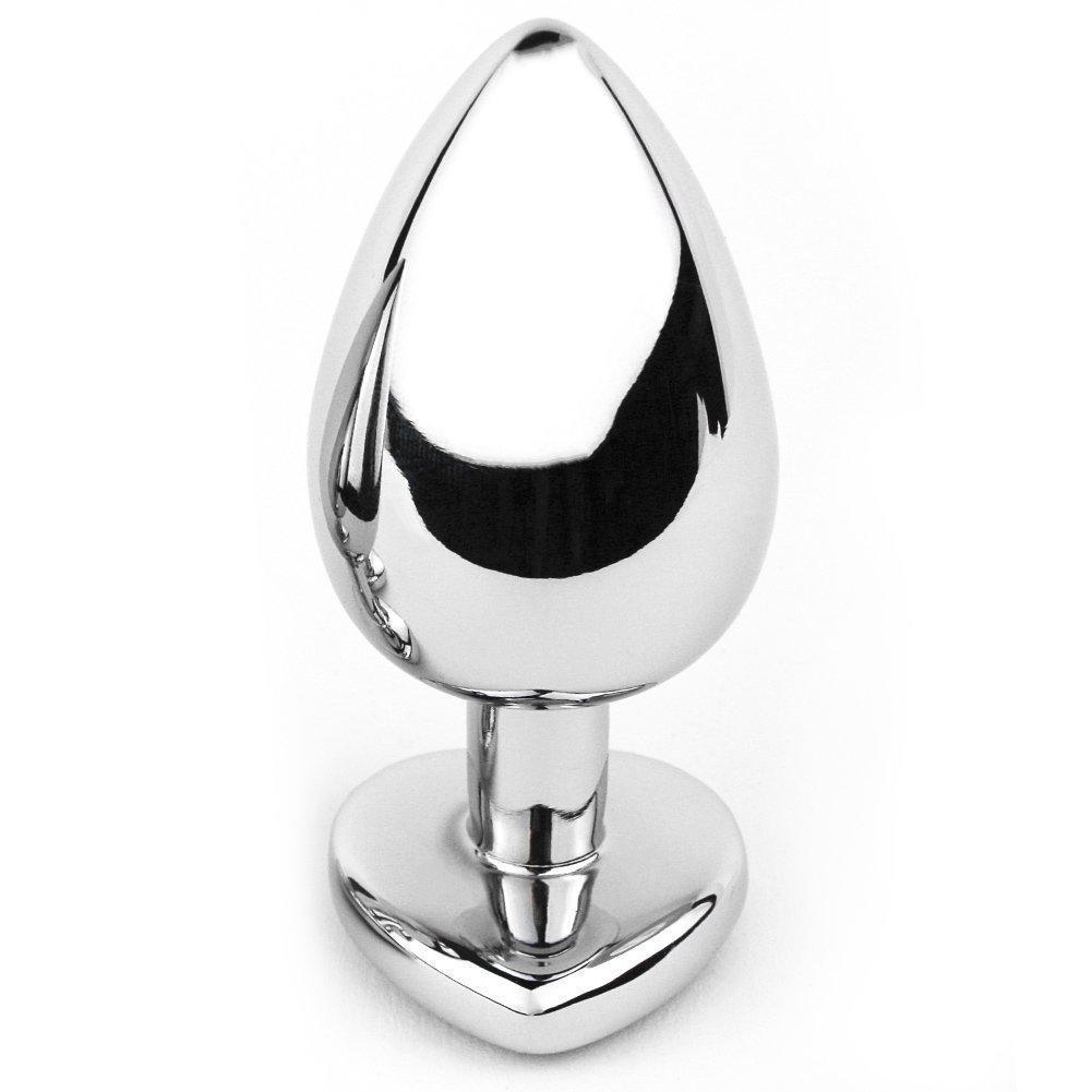 Jeweled Metal Heart Butt Plug - Sexdoll.Sex