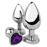 Jeweled Metal Heart Butt Plug - Sexdoll.Sex