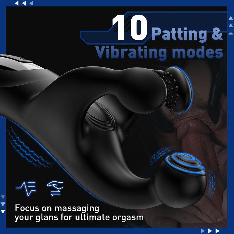 KRANICH 10 Patting & 10 Vibrating Male Vibrating Glans Trainer Stimulator - Sexdoll.Sex