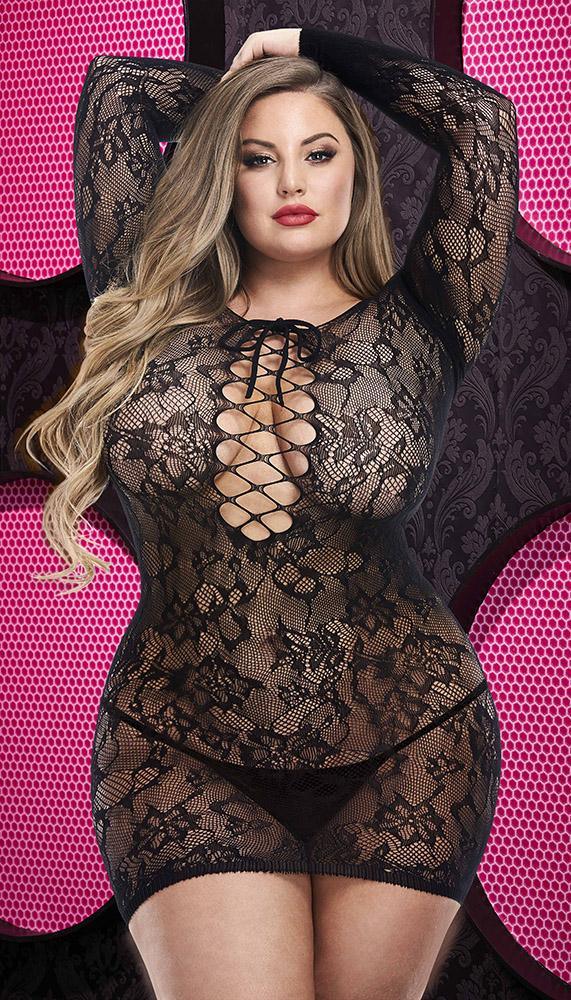 Lace Off The Shoulder Mini Dress - Sexdoll.Sex