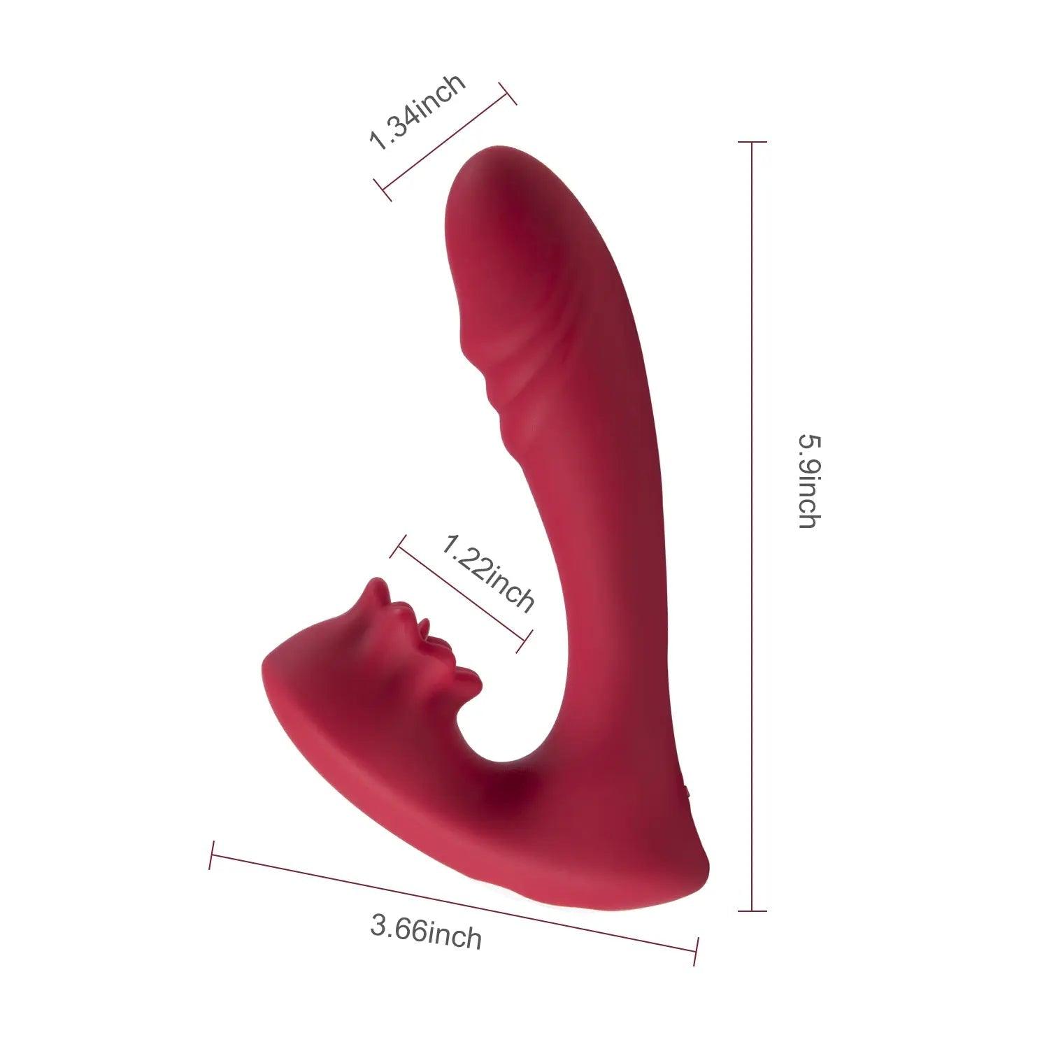 Lacy G-Spot Vibrator with Clit-Licking Tongue - Intense Pleasure Delivered - Sexdoll.Sex