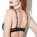 Leather And Lace Black Bra - Sexdoll.Sex